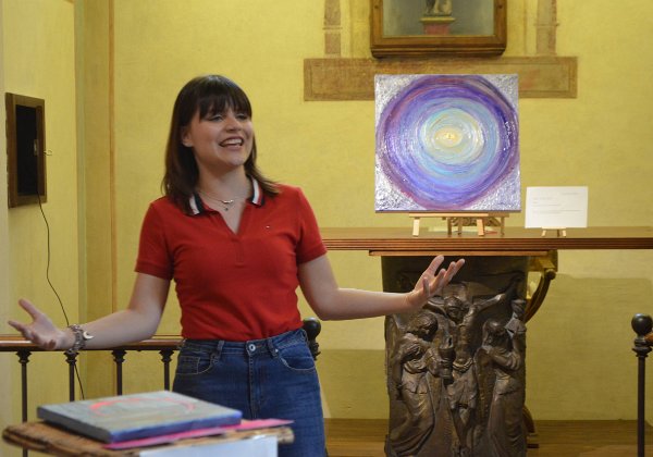 Mostra della pittrice Viviana Poli connessa all'arte della poetessa Gaia Croce , a cura di Obiettivo Cultura con Susanna Martignoni