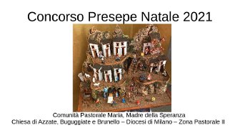 Concorso Presepe Natale 202107