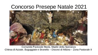 Concorso Presepe Natale 202109