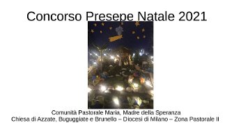 Concorso Presepe Natale 202114