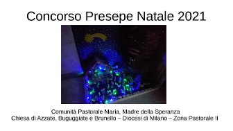 Concorso Presepe Natale 202115