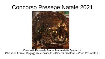 Concorso Presepe Natale 202118